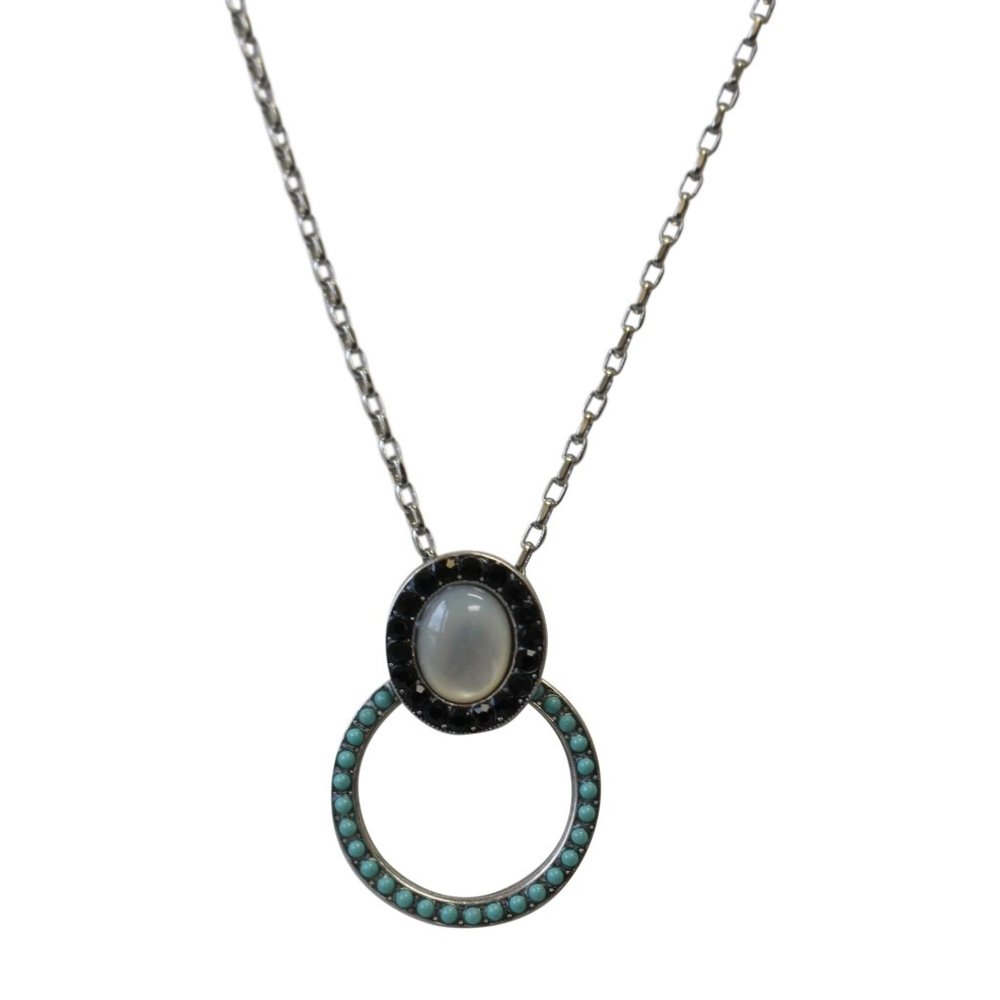 Mariana Zanzibar Oval & Circle Crystal Necklace